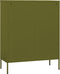 vidaXL - Opbergkast - 80x35x101,5 - cm - staal - olijfgroen