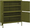 vidaXL - Opbergkast - 80x35x101,5 - cm - staal - olijfgroen