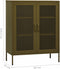 vidaXL - Opbergkast - 80x35x101,5 - cm - staal - olijfgroen