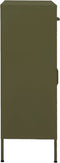 vidaXL - Opbergkast - 80x35x101,5 - cm - staal - olijfgroen
