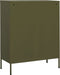 vidaXL - Opbergkast - 80x35x101,5 - cm - staal - olijfgroen