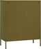 vidaXL - Opbergkast - 80x35x101,5 - cm - staal - olijfgroen