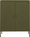 vidaXL - Opbergkast - 80x35x101,5 - cm - staal - olijfgroen