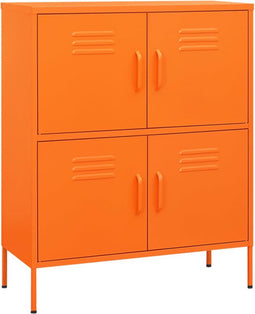 vidaXL - Opbergkast - 80x35x101,5 - cm - staal - oranje
