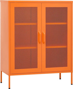 vidaXL - Opbergkast - 80x35x101,5 - cm - staal - oranje