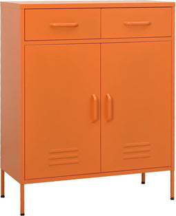 vidaXL - Opbergkast - 80x35x101,5 - cm - staal - oranje