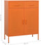 vidaXL - Opbergkast - 80x35x101,5 - cm - staal - oranje