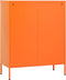 vidaXL - Opbergkast - 80x35x101,5 - cm - staal - oranje