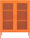vidaXL - Opbergkast - 80x35x101,5 - cm - staal - oranje