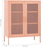 vidaXL - Opbergkast - 80x35x101,5 - cm - staal - roze
