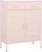 vidaXL - Opbergkast - 80x35x101,5 - cm - staal - roze