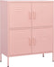 vidaXL - Opbergkast - 80x35x101,5 - cm - staal - roze