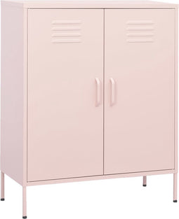 vidaXL - Opbergkast - 80x35x101,5 - cm - staal - roze