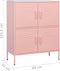 vidaXL - Opbergkast - 80x35x101,5 - cm - staal - roze