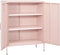 vidaXL - Opbergkast - 80x35x101,5 - cm - staal - roze
