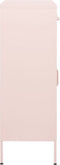 vidaXL - Opbergkast - 80x35x101,5 - cm - staal - roze