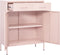 vidaXL - Opbergkast - 80x35x101,5 - cm - staal - roze