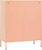 vidaXL - Opbergkast - 80x35x101,5 - cm - staal - roze