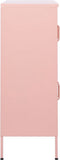 vidaXL - Opbergkast - 80x35x101,5 - cm - staal - roze