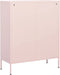 vidaXL - Opbergkast - 80x35x101,5 - cm - staal - roze