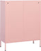 vidaXL - Opbergkast - 80x35x101,5 - cm - staal - roze