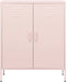 vidaXL - Opbergkast - 80x35x101,5 - cm - staal - roze