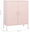vidaXL - Opbergkast - 80x35x101,5 - cm - staal - roze