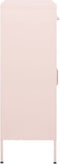 vidaXL - Opbergkast - 80x35x101,5 - cm - staal - roze