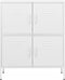 vidaXL - Opbergkast - 80x35x101,5 - cm - staal - wit