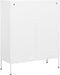 vidaXL - Opbergkast - 80x35x101,5 - cm - staal - wit