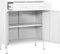 vidaXL - Opbergkast - 80x35x101,5 - cm - staal - wit