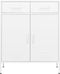 vidaXL - Opbergkast - 80x35x101,5 - cm - staal - wit