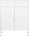 vidaXL - Opbergkast - 80x35x101,5 - cm - staal - wit
