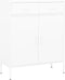 vidaXL - Opbergkast - 80x35x101,5 - cm - staal - wit