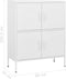 vidaXL - Opbergkast - 80x35x101,5 - cm - staal - wit
