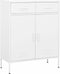 vidaXL - Opbergkast - 80x35x101,5 - cm - staal - wit
