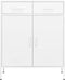 vidaXL - Opbergkast - 80x35x101,5 - cm - staal - wit
