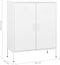 vidaXL - Opbergkast - 80x35x101,5 - cm - staal - wit