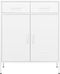 vidaXL - Opbergkast - 80x35x101,5 - cm - staal - wit
