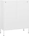 vidaXL - Opbergkast - 80x35x101,5 - cm - staal - wit