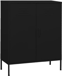 vidaXL - Opbergkast - 80x35x101,5 - cm - staal - zwart