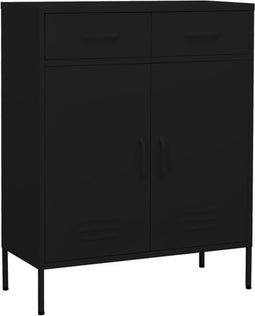 vidaXL - Opbergkast - 80x35x101,5 - cm - staal - zwart