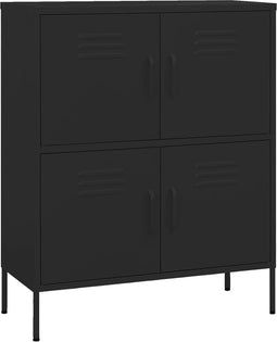 vidaXL - Opbergkast - 80x35x101,5 - cm - staal - zwart