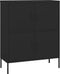 vidaXL - Opbergkast - 80x35x101,5 - cm - staal - zwart