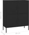 vidaXL - Opbergkast - 80x35x101,5 - cm - staal - zwart