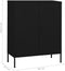 vidaXL - Opbergkast - 80x35x101,5 - cm - staal - zwart