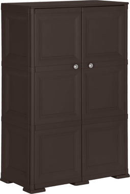 vidaXL - Opbergkast - hout-look - 79x43x125 - cm - kunststof - bruin