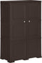 vidaXL - Opbergkast - hout-look - 79x43x125 - cm - kunststof - bruin