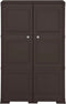vidaXL - Opbergkast - hout-look - 79x43x125 - cm - kunststof - bruin