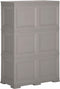 vidaXL - Opbergkast - hout-look - 79x43x125 - cm - kunststof - grijs